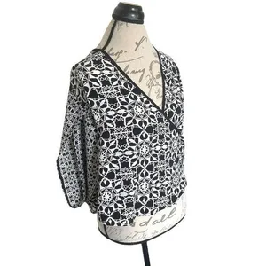 Lovestitch Womens Print Blouse Top Butterfly Short Sleeve Sz Small Box Boho Chic thumbnail 2