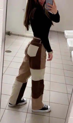 Hollister Brown Patchwork Jeans thumbnail 4
