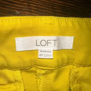 Loft yellow Riviera Marissa straight leg business casual 4P slacks thumbnail 2