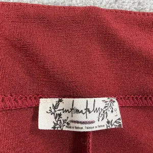 Intimately Free People Women's Large Red Cowl Neck Long Sleeve Cropped Top thumbnail 3