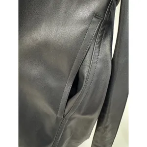 Abercrombie & Fitch Mini Dress Women's L Black Faux Leather Flap Pockets Belted thumbnail 7