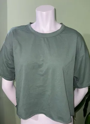 Carpetcom Olive Cropped Tee thumbnail 1