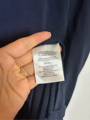Wisp Woman Navy Blue Office Professional Casual Wedding Guest Keyhole Dress thumbnail 4