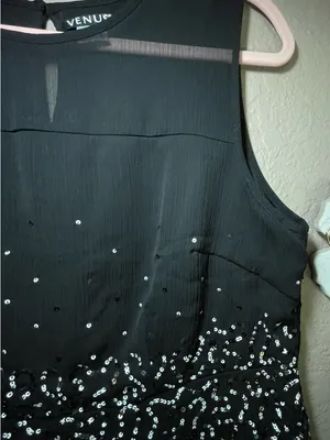 Venus Women’s Black Dress Sequins,‎ lined, Summer Formal size 16 XL thumbnail 3