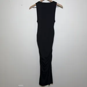 Anthropologie Beyond‎ Yoga Women Fit the Mood Midi Dress XS Black Ruched Tank thumbnail 10