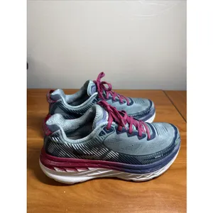 Hoka One One Bondi 5 Shoes Women Size 8.5 Blue Magenta Sneakers Cushioned thumbnail 6