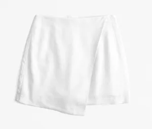 Abercrombie White Linen Wrap Skort thumbnail 1