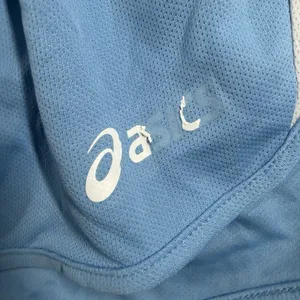 Asics Medley 1/2 Split Running Shorts Womens Medium Blue Drawstring Liner thumbnail 2