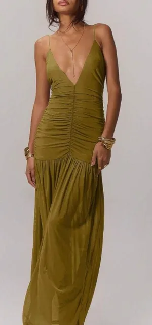 Green maxi dress Size 4 thumbnail 1