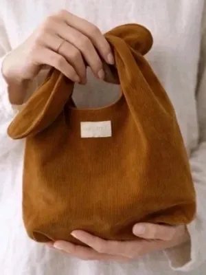 Merit Corduroy Cosmetic Case in Brown NWT thumbnail 1
