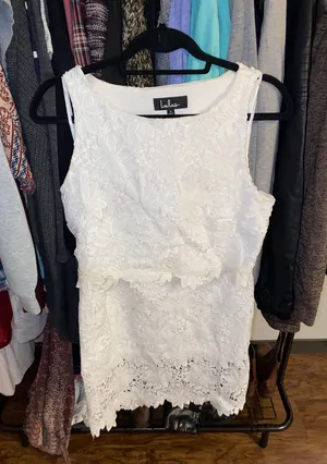 Lulus White Two Piece Lace Set thumbnail 4
