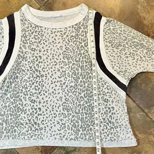 Bucket List Animal Print Leopard Print Striped Sweatshirt Medium thumbnail 5
