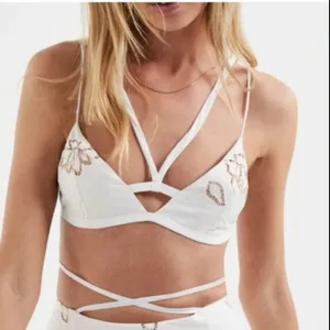 For Love and Lemons Jayne Festival Triangle Bralette Crop Top Size Medium NWT thumbnail 1