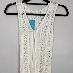 Cupshe Knit Lace Up Beach Cover-Up Dress Size Small NWT Resort Vacation Cruise thumbnail 3