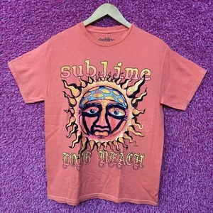 Sublime Monochrome Orange Logo Rock Tee size small thumbnail 1