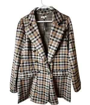 Maurices women's Stripe Plaid Trendy Style Blazer Sz XL NWT thumbnail 1