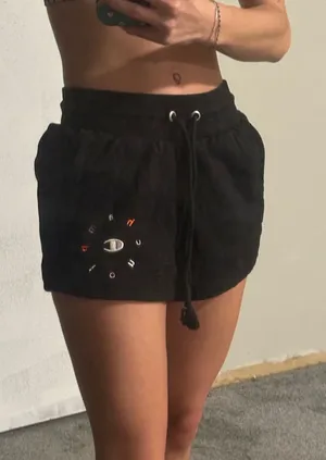 Champion Women's Black Sweat Shorts thumbnail 1