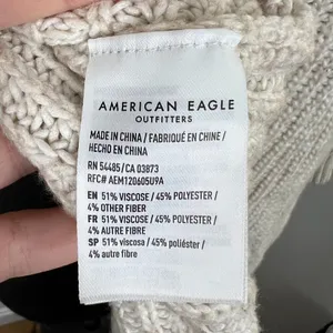 American Eagle Outfitters Knitted Crewneck Side Slit Comfy Cozy Lounge‎ Sweater thumbnail 6