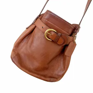 Vintage Coach Brown Leather Belted Soho Crossbody Bucket Bag 4156 thumbnail 1