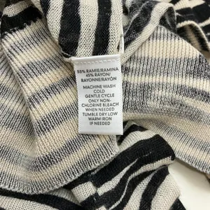 LOFT Zebra Stripe Cardigan Sweater M Lightweight Career Career Minimalist Layers thumbnail 6