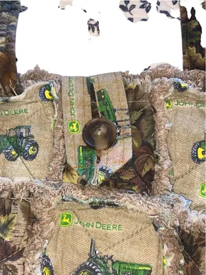 John Deere Quilted Rag Bag Camo Tractor Shoulder Purse Matching Wallet thumbnail 3