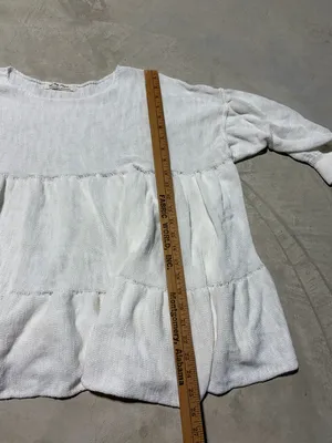 Free people we the free Women's Ivory Tiered Knit Top small thumbnail 12