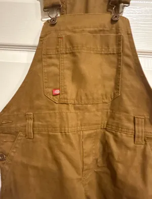 Dickies NWT Relaxed Fit Bib heritage Overalls - Rinsed Brown Duck size M thumbnail 8