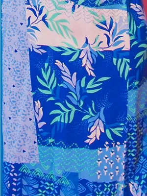 Flying Tomato Blue Halter Jumpsuit with Tropical Print Size NEW thumbnail 4