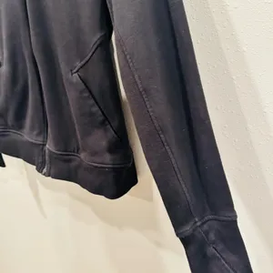 Athleta Black Full Zip Hoodie Jacket Athletic Workout Athleisure Size S thumbnail 5