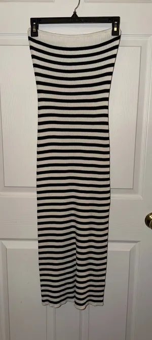 Striped strapless dress Multiple Size M thumbnail 1