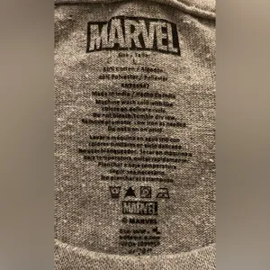 Marvel- Black Panther, gray and black short sleeve top Size‎ L thumbnail 3
