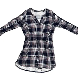 Bobbie Brooks Plus Size (1X) Roll Tab Sleeve Elastic Waist Tie Blouson Dress thumbnail 9