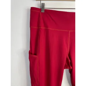 Lululemon Fast and Free 7/8 Leggings Pants Pockets Running Dark Red Womens 16 thumbnail 4