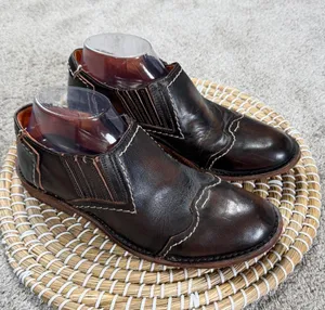 Bed|Stu Women’s Cobbler Series Slip On Shoes Leather in Dark Brown 8 thumbnail 1