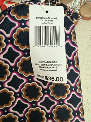 Vera Bradley Small Cosmetic Bag NWT thumbnail 2
