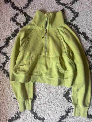Lululemon Scuba Funnel Neck Half Zip in Wasabi Green thumbnail 2