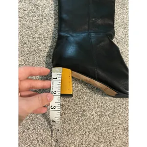 Kate Spade New York Black Leather‎ Knee High Boots Block Heel Zip Back thumbnail 11