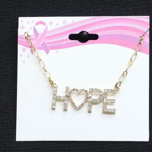 NWT Hope Heart Awareness Ribbon Necklace Gold Multi 17" + 3" thumbnail 1