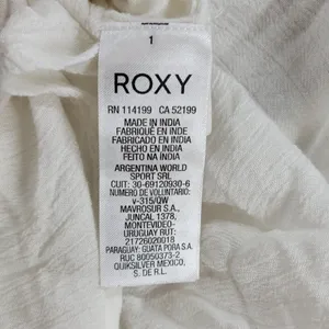 Roxy Flowy Top Womens S White Sleeveless Laced Ties Summer Beachy Babydoll thumbnail 4