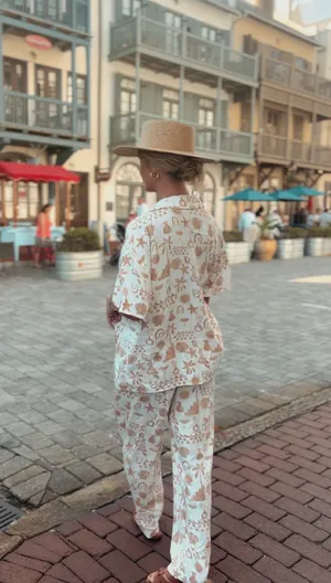 LOYO Boutique Two piece Seashell Top And Pant Set thumbnail 10