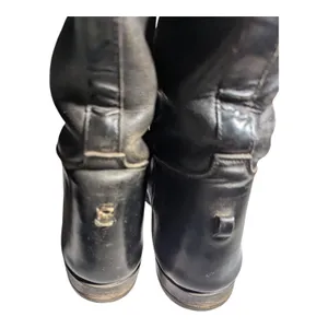 Grand Prix Black Leather Knee High Pull On Show Equestrian Riding Boots Sz 6 thumbnail 3
