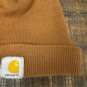 Carhartt Knit Cuffed Beanie hat Carhartt brown color thumbnail 2
