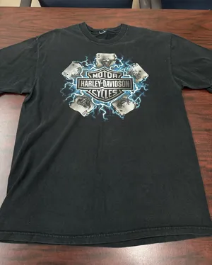 Harley-Davidson Colonial- Prince George, Virginia Black Short Sleeve Graphic Tee thumbnail 1