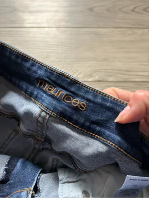 Maurices Distressed Dark Blue Ankle Jeans thumbnail 3