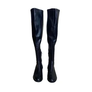 Sam Edelman Womens Remi Over The Knee Black Leather Lug Sole Grunge Boots Size 8 thumbnail 5