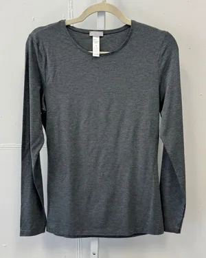 Hanro Of Switzerland Soft‎ touch Long Sleeve Top Medium Base Layer Heather Gray thumbnail 1
