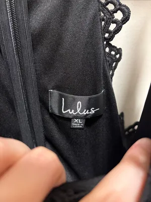 Lulu's Black Crochet-Trim Maxi Dress thumbnail 3