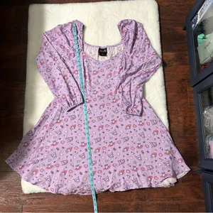 Sanrio My Melody & Kuromi‎ Sweetheart Long-Sleeve Mini Dress XL thumbnail 5