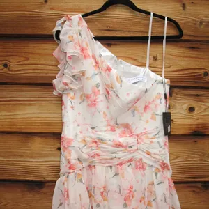 Mac Duggal 55810 Womens Floral Ruffle One Shoulder Gown Dress thumbnail 11
