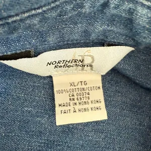 Vintage Northern Tradition Snowman Denim Chambray Button Up Shirt XL thumbnail 9